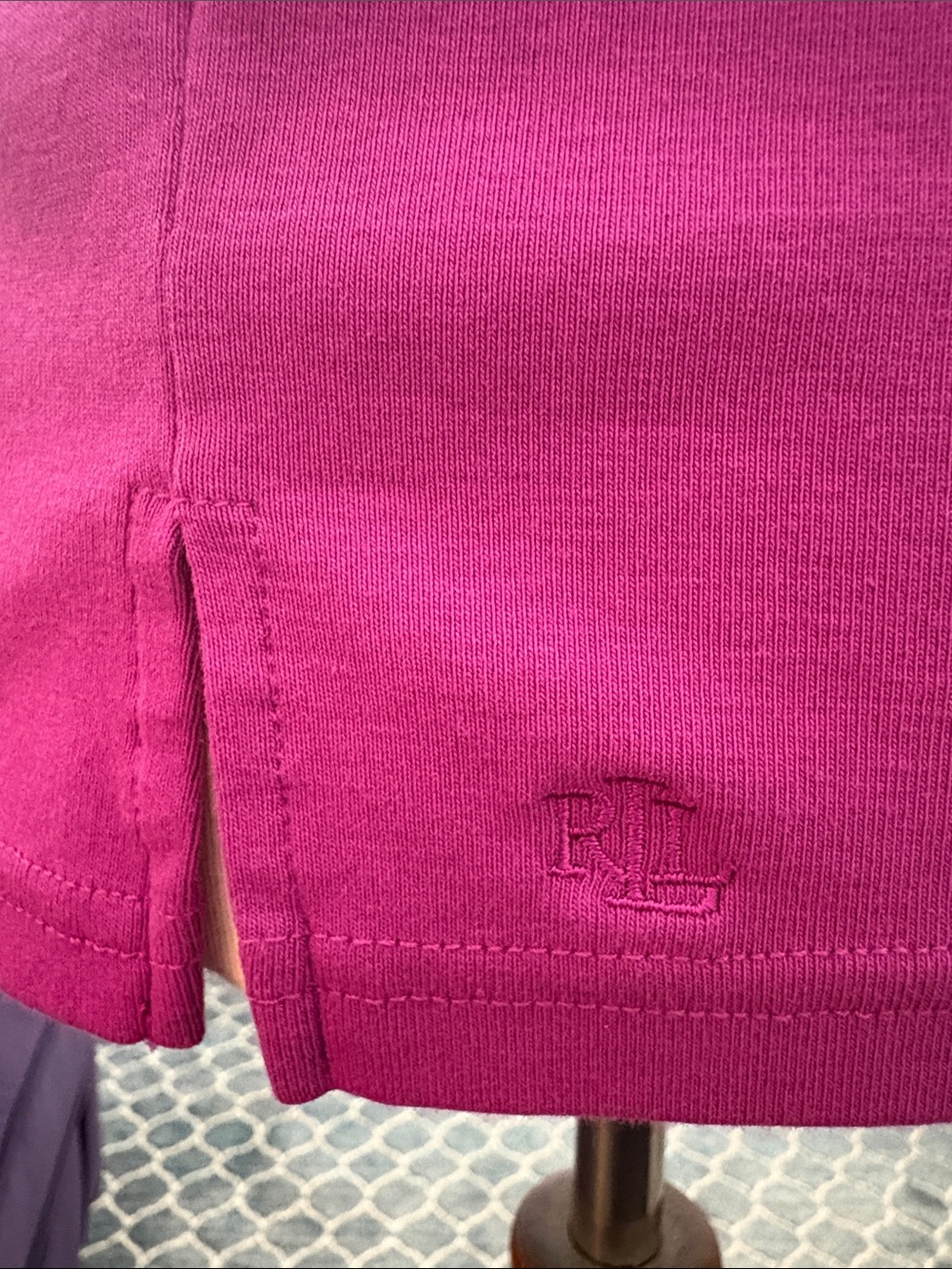 Lauren Ralph Lauren Fuchsia Boatneck Elbow-Sleeve Top - Picture 7 of 7